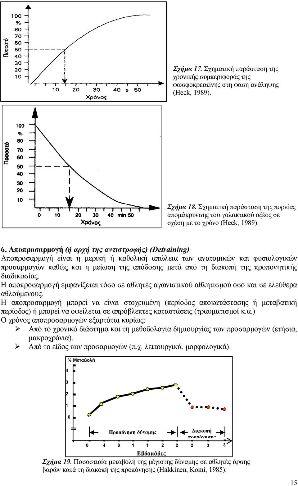 Αποπροσαρμογή (ή αρχή της αντιστροφής) (Detraining) Αποπροσαρμογή είναι η μερική ή καθολική απώλεια των ανατομικών και φυσιολογικών προσαρμογών καθώς και η μείωση της απόδοσης μετά από τη διακοπή της