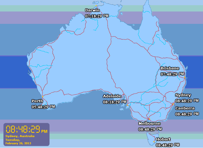 1.5.1 Bereken die verskil in tyd tussen Perth en Brisbane. 1.5.2 n Vlug van Brisbane na Perth neem vier ure.