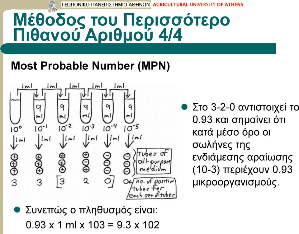 93 και σημαίνει ότι κατά μέσο όρο οι σωλήνες της ενδιάμεσης