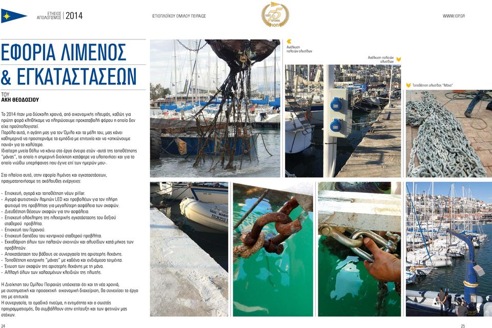 Παρόλα αυτά, η αγάπη μας για τον Όμιλο και τα μέλη του, μας κάνει καθημερινά να προσπερνάμε τα εμπόδια με επιτυχία και να «σηκώνουμε πανιά» για το καλύτερο.
