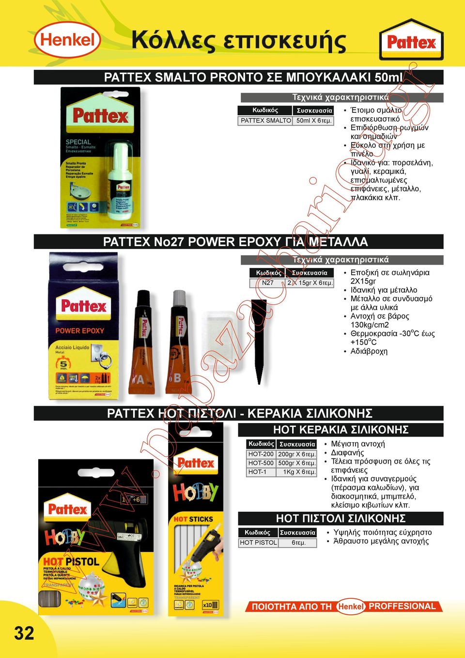 PATTEX Nο27 POWER EPOXY ΓΙΑ ΜΕΤΑΛΛΑ Εποξική σε σωληνάρια N27 2 X 15gr X 6τεμ.