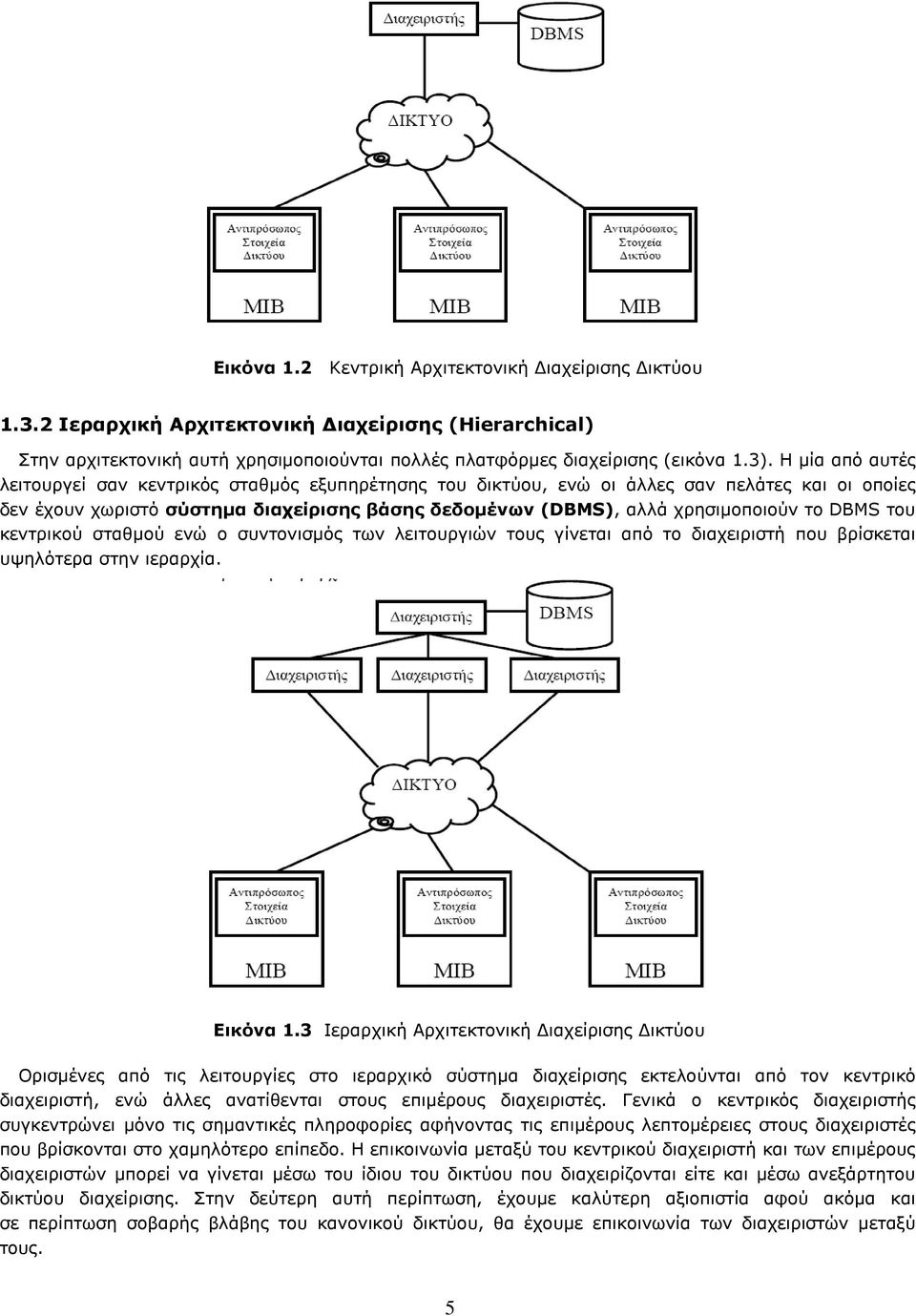 DBMS του κεντρικού σταθμού ενώ ο συντονισμός των λειτουργιών τους γίνεται από το διαχειριστή που βρίσκεται υψηλότερα στην ιεραρχία. Εικόνα 1.