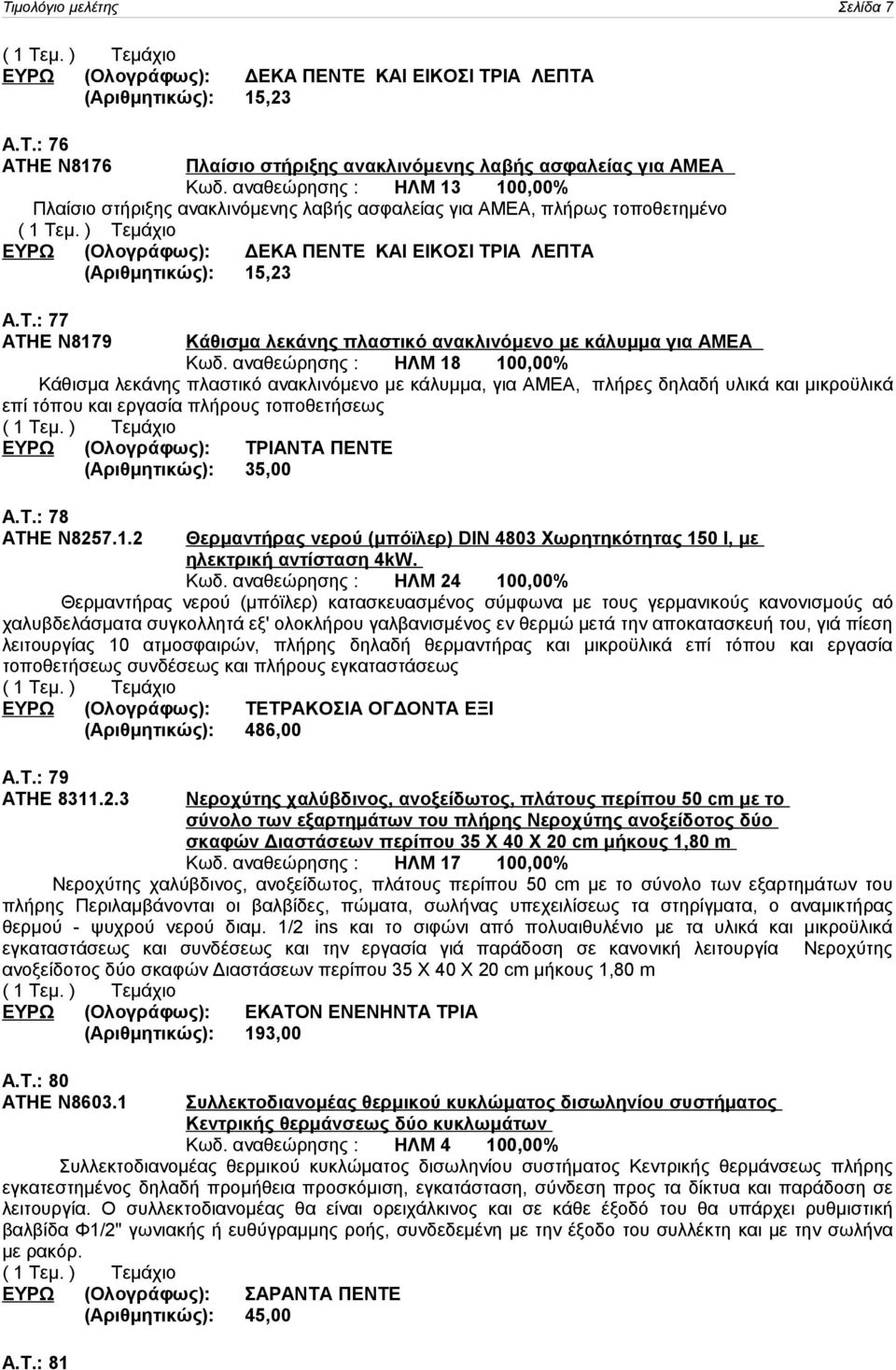 : 77 ΑΤΗΕ Ν8179 Κάθισμα λεκάνης πλαστικό ανακλινόμενο με κάλυμμα για ΑΜΕΑ Κωδ.