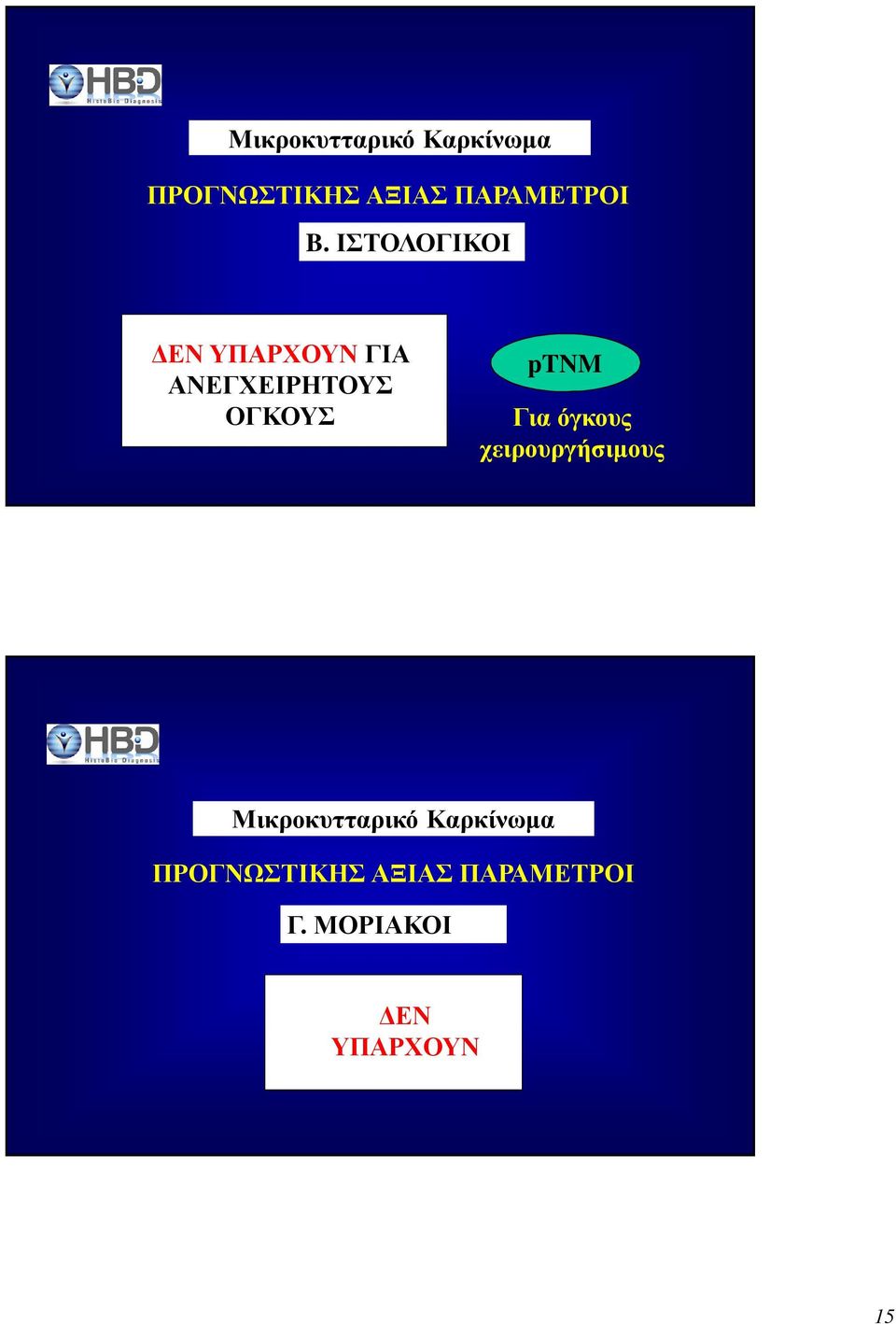 ptnm Για όγκους χειρουργήσιµους  Γ.