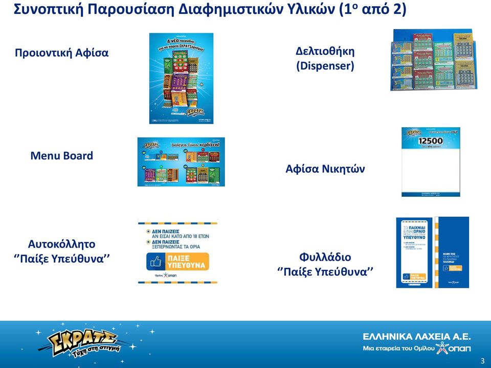 (Dispenser) Menu Board Αφίσα Νικητών