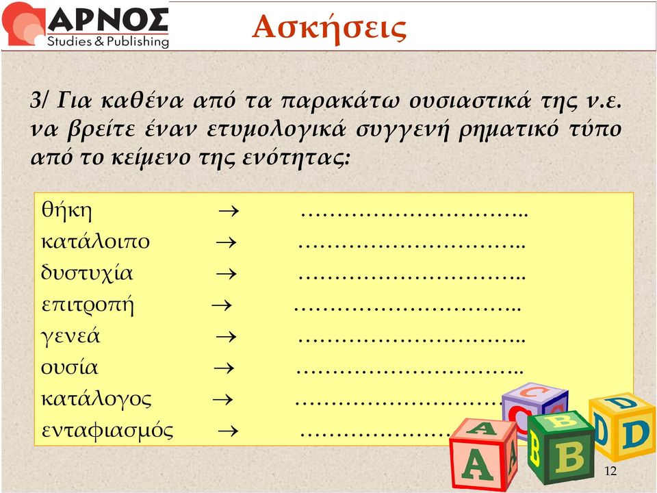 το κείμενο της ενότητας: θήκη.. κατάλοιπο.. δυστυχία.