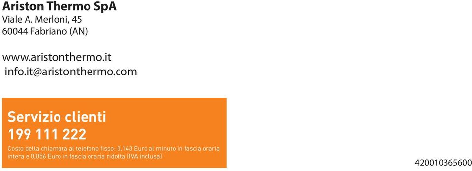 com Servizio clienti 199 111 222 Costo della chiamata al telefono