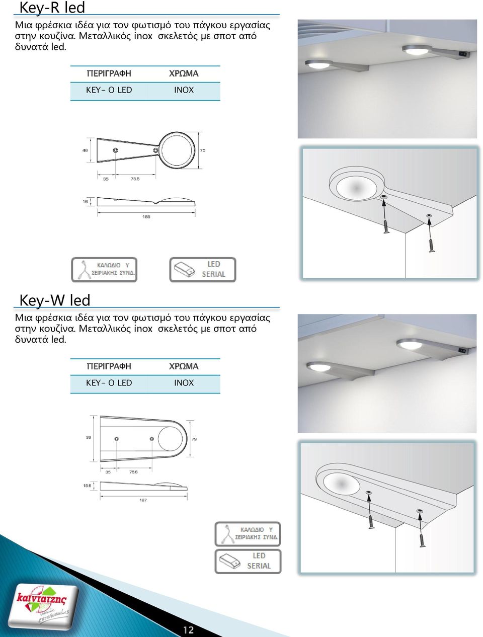 ΠΕΡΙΓΡΑΥΗ KEY- O LED ΦΡΨΜΑ INOX Key-W led Mια φρέσκια ιδέα για τον φωτισμό του