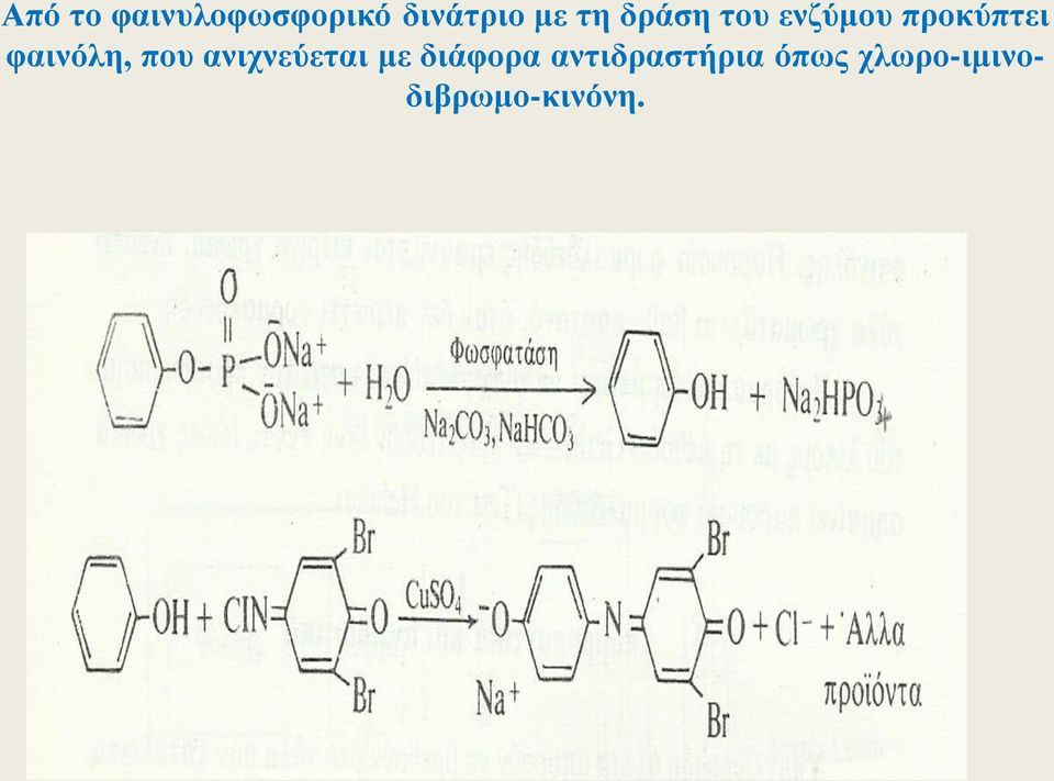 φαινόλη, που ανιχνεύεται με διάφορα