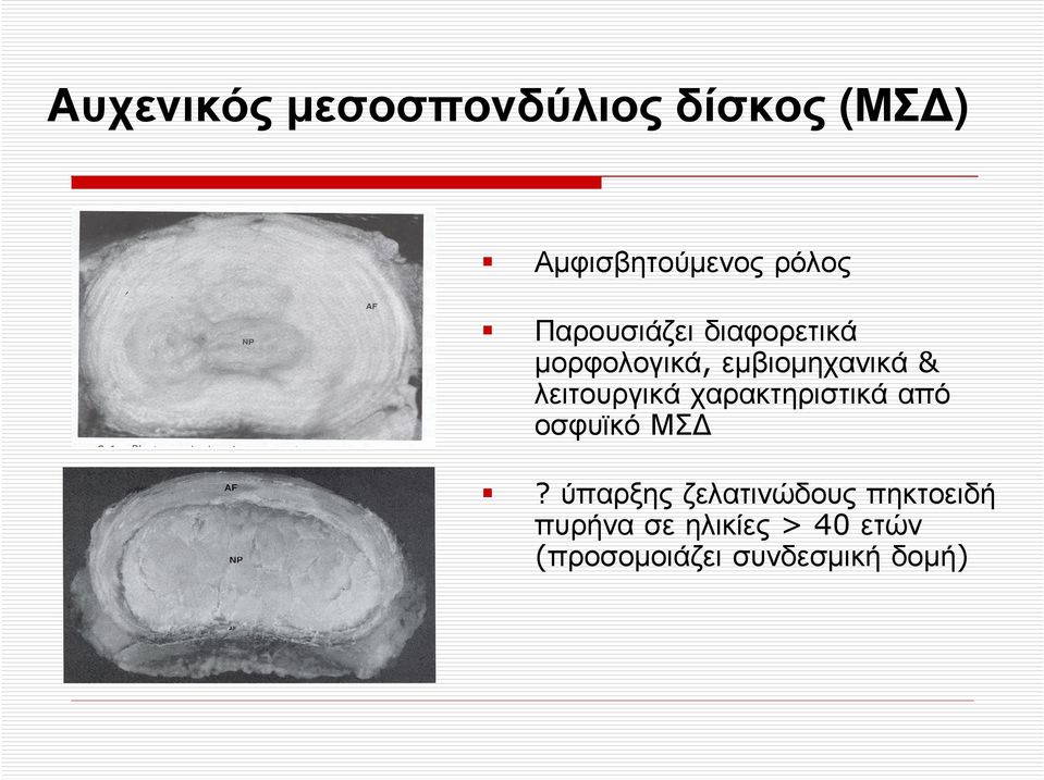 λειτουργικά χαρακτηριστικά από οσφυϊκό ΜΣ?