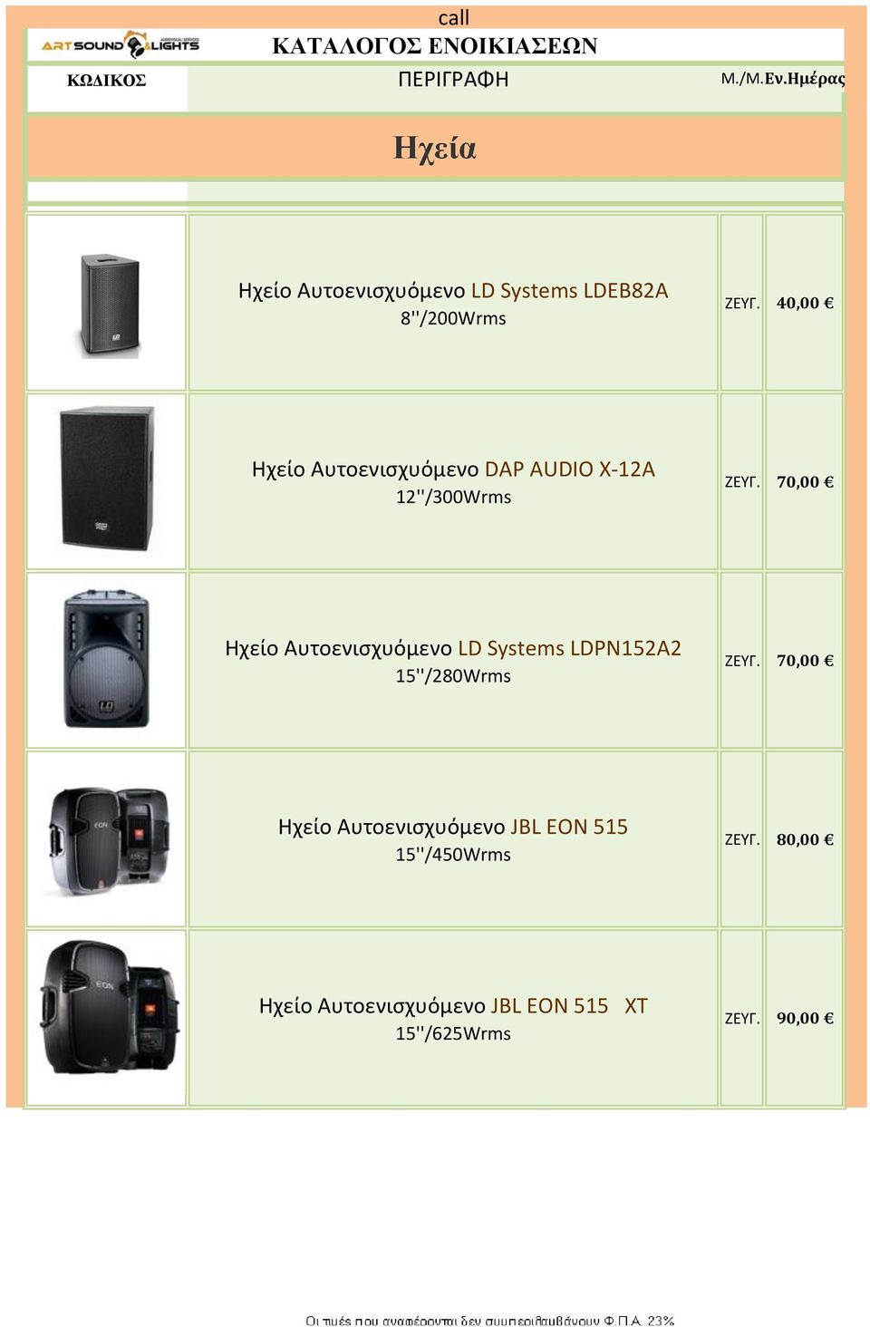 70,00 Ηχείο Aυτοενισχυόμενο LD Systems LDPN152A2 15''/280Wrms ΖΕΥΓ.