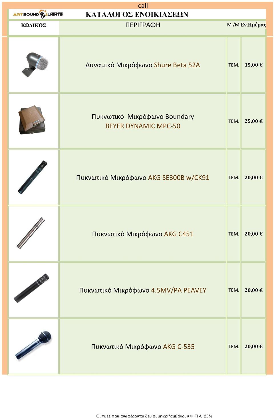 25,00 Πυκνωτικό Μικρόφωνο AKG SE300B w/ck91 TEM.