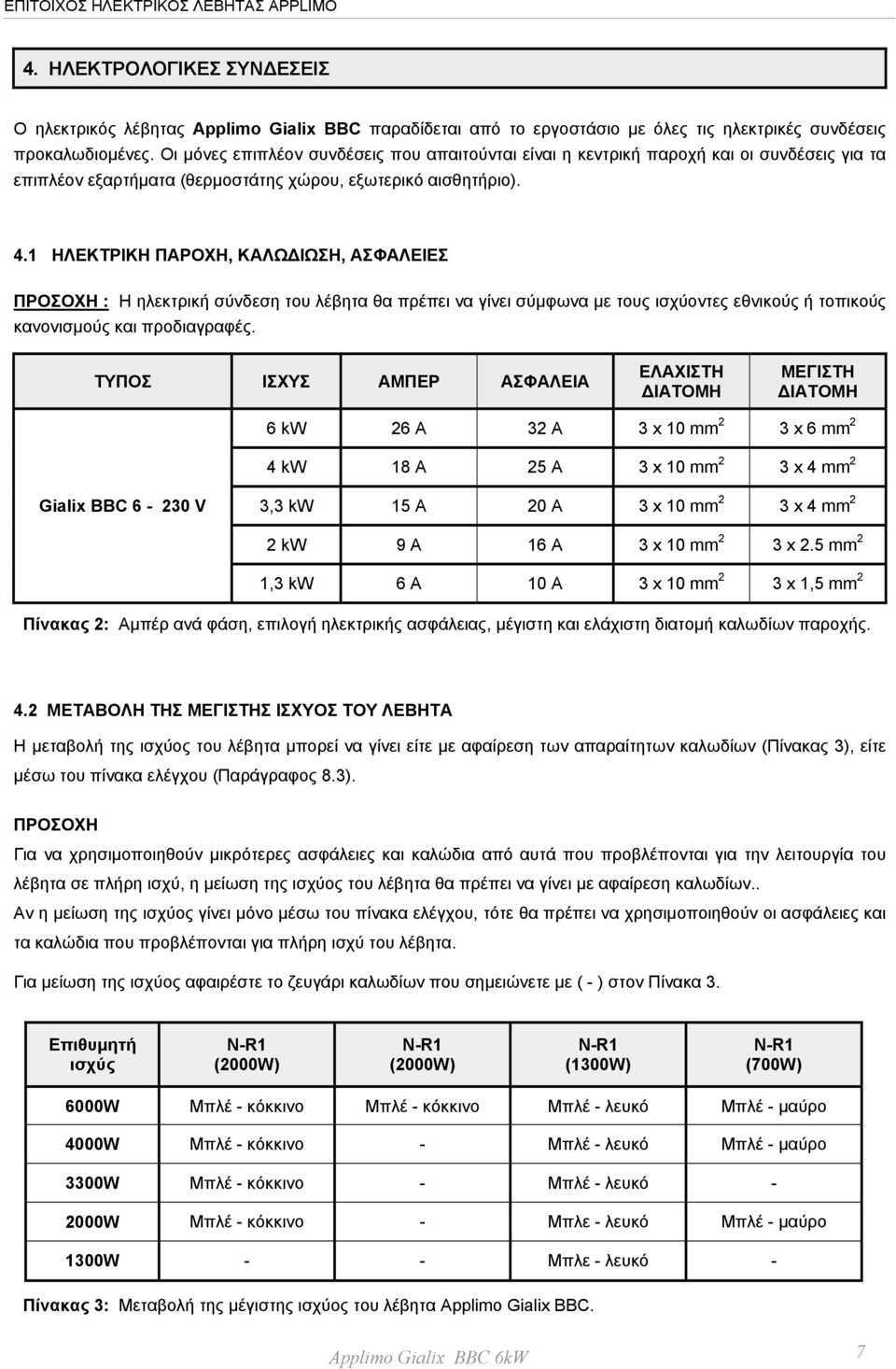 1 ΗΛΕΚΤΡΙΚΗ ΠΑΡΟΧΗ, ΚΑΛΩΔΙΩΣΗ, ΑΣΦΑΛΕΙΕΣ ΠΡΟΣΟΧΗ : Η ηλεκτρική σύνδεση του λέβητα θα πρέπει να γίνει σύμφωνα με τους ισχύοντες εθνικούς ή τοπικούς κανονισμούς και προδιαγραφές.