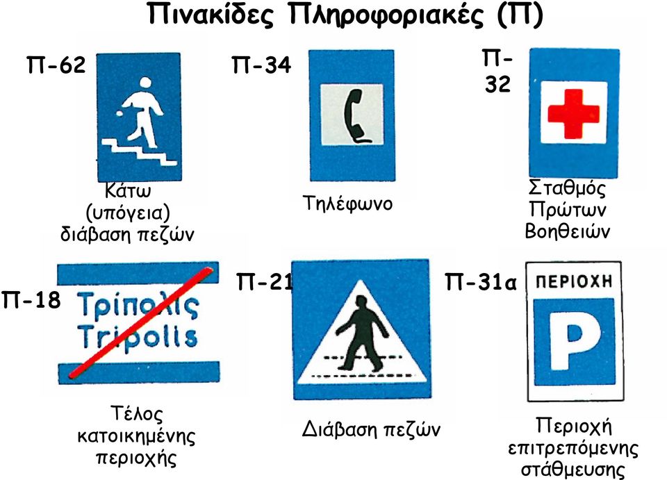 Σταθµός Πρώτων Βοηθειών Τέλος κατοικηµένης