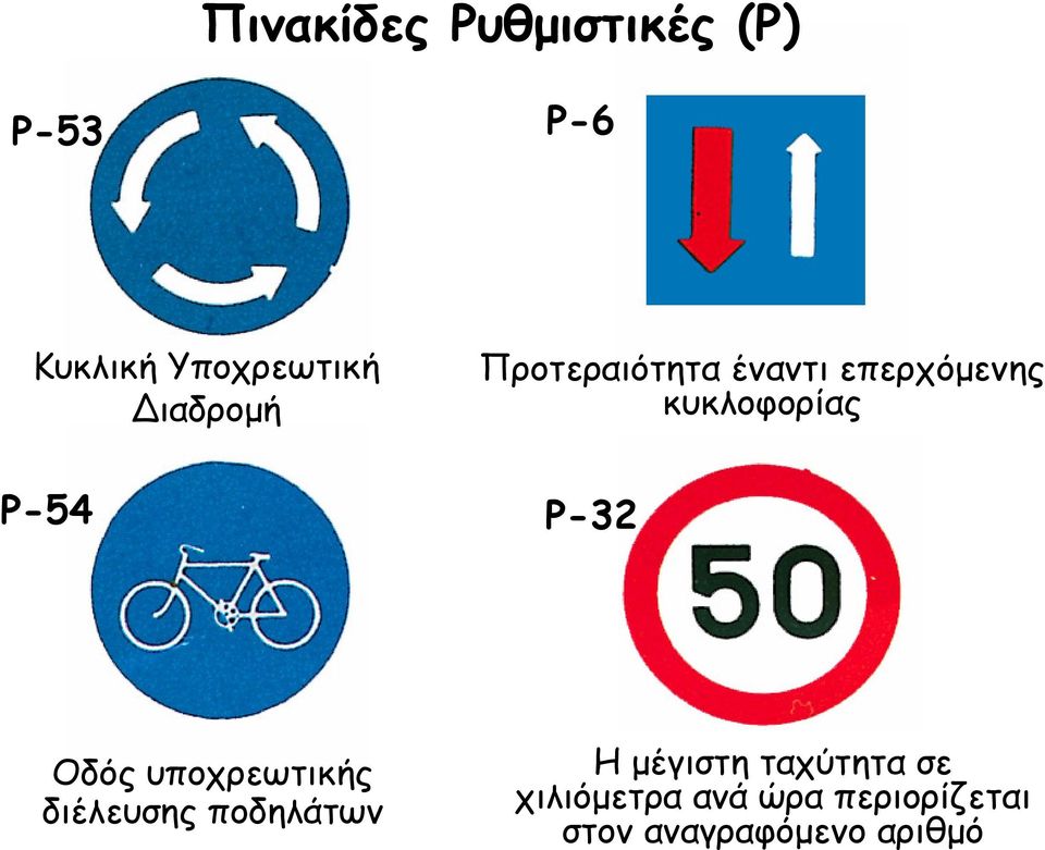 Ρ-32 Οδός υποχρεωτικής διέλευσης ποδηλάτων Η µέγιστη