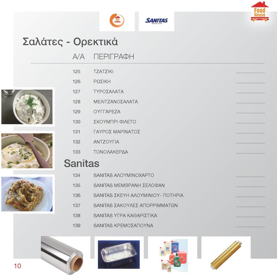 134 SANITAS ΑΛΟΥΜΙΝΟΧΑΡΤΟ 135 SANITAS ΜΕΜΒΡΑΝΗ ΣΕΛΟΦΑΝ 136 SANITAS ΣΚΕΥΗ ΑΛΟΥΜΙΝΙΟΥ-