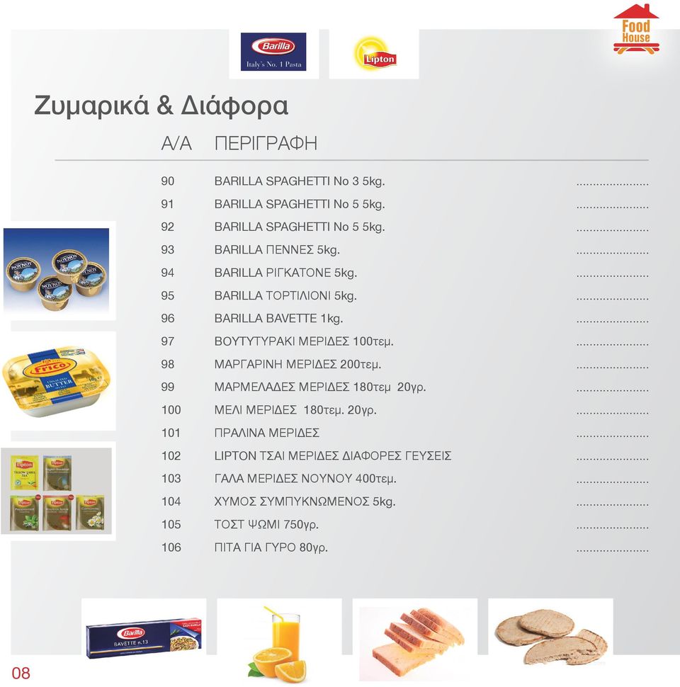 97 BOYTYΤΥΡΑΚΙ ΜΕΡΙΔΕΣ 100τεμ. 98 ΜΑΡΓΑΡΙΝΗ ΜΕΡΙΔΕΣ 200τεμ. 99 ΜΑΡΜΕΛΑΔΕΣ ΜΕΡΙΔΕΣ 180τεμ 20γρ.