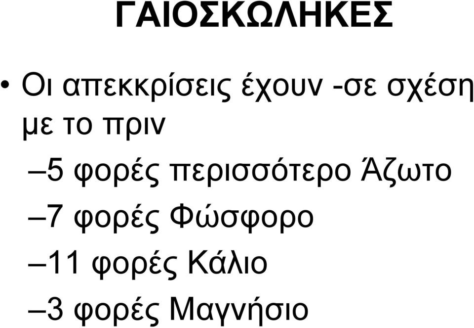 φορές περισσότερο Άζωτο 7 φορές