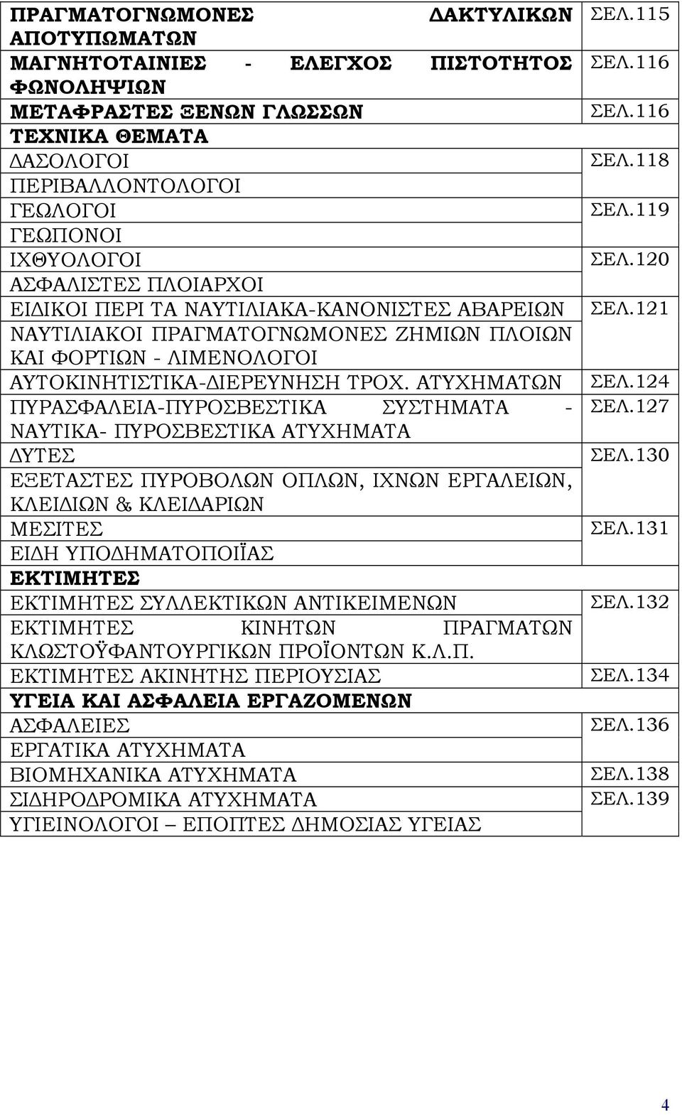 ΑΤΥΧΗΜΑΤΩΝ ΠΥΡΑΣΦΑΛΕΙΑ-ΠΥΡΟΣΒΕΣΤΙΚΑ ΣΥΣΤΗΜΑΤΑ - ΝΑΥΤΙΚΑ- ΠΥΡΟΣΒΕΣΤΙΚΑ ΑΤΥΧΗΜΑΤΑ ΔΥΤΕΣ ΕΞΕΤΑΣΤΕΣ ΠΥΡΟΒΟΛΩΝ ΟΠΛΩΝ, ΙΧΝΩΝ ΕΡΓΑΛΕΙΩΝ, ΚΛΕΙΔΙΩΝ & ΚΛΕΙΔΑΡΙΩΝ ΜΕΣΙΤΕΣ ΕΙΔΗ ΥΠΟΔΗΜΑΤΟΠΟΙΪΑΣ ΕΚΤΙΜΗΤΕΣ