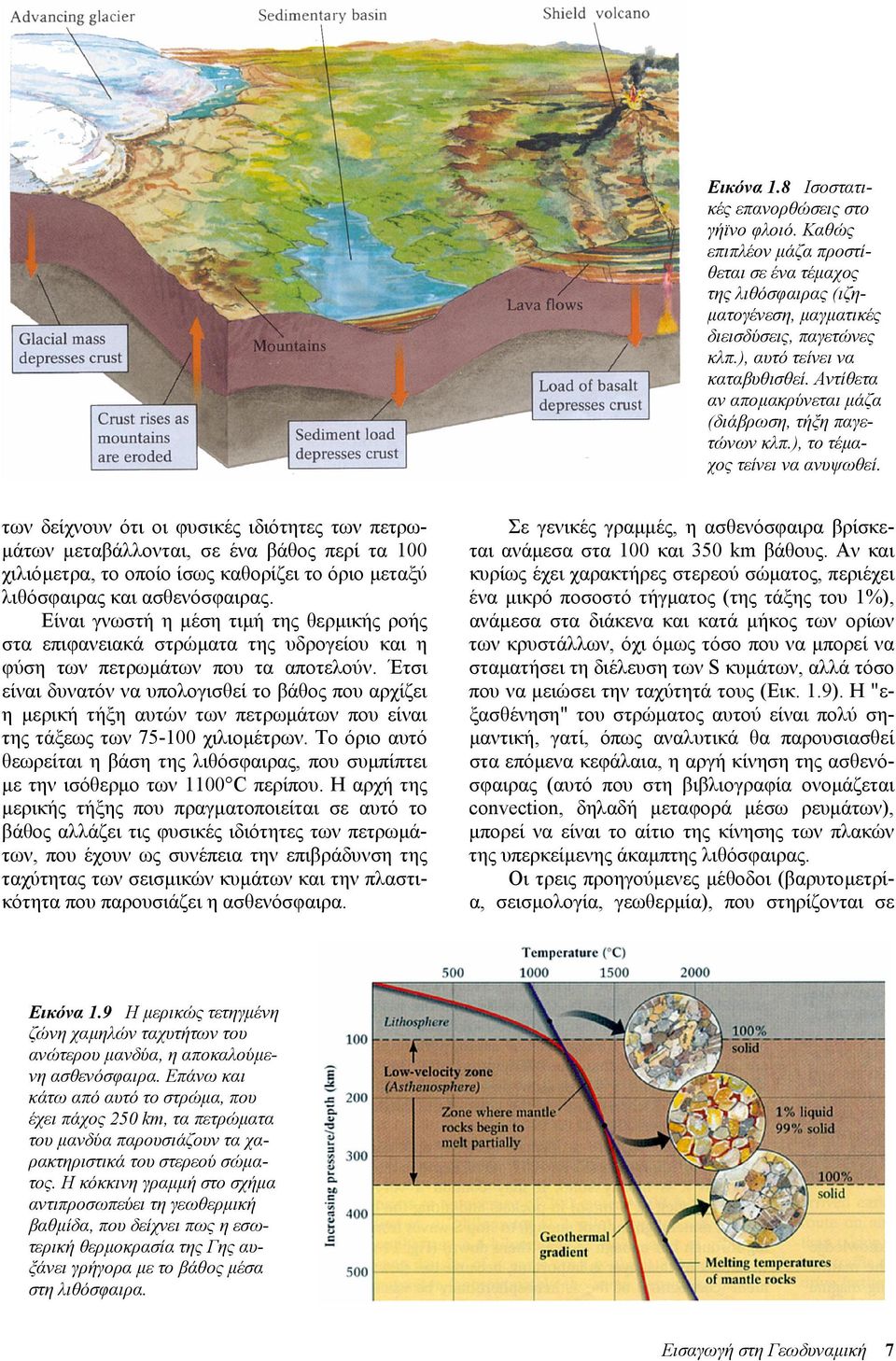 των δείχνουν ότι οι φυσικές ιδιότητες των πετρωµάτων µεταβάλλονται, σε ένα βάθος περί τα 100 χιλιόµετρα, το οποίο ίσως καθορίζει το όριο µεταξύ λιθόσφαιρας και ασθενόσφαιρας.