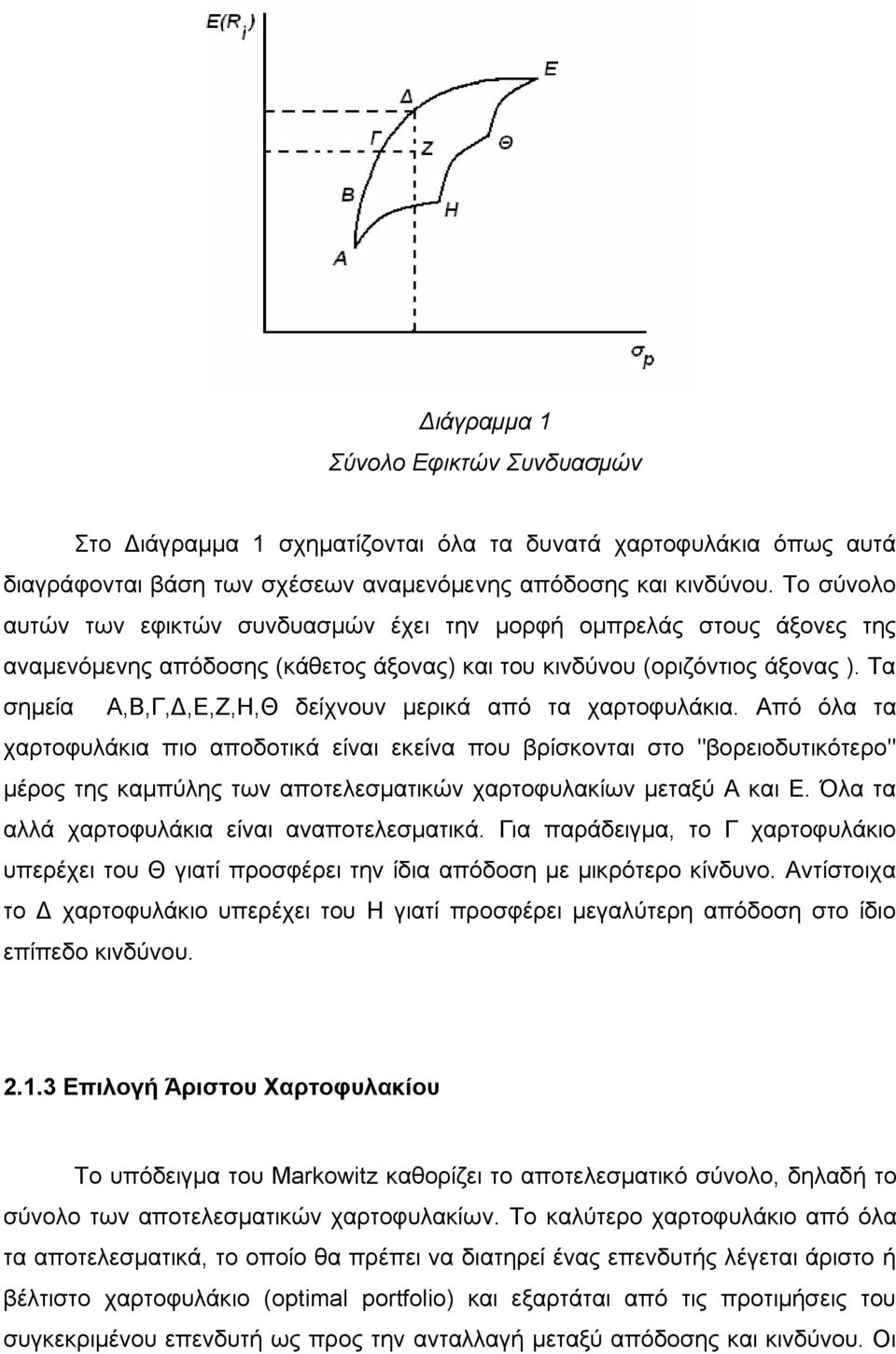 Τα σημεία Α,Β,Γ,Δ,Ε,Ζ,Η,Θ δείχνουν μερικά από τα χαρτοφυλάκια.