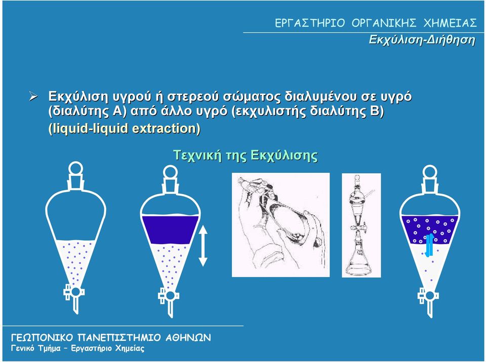 άλλο υγρό (εκχυλιστής διαλύτης Β)