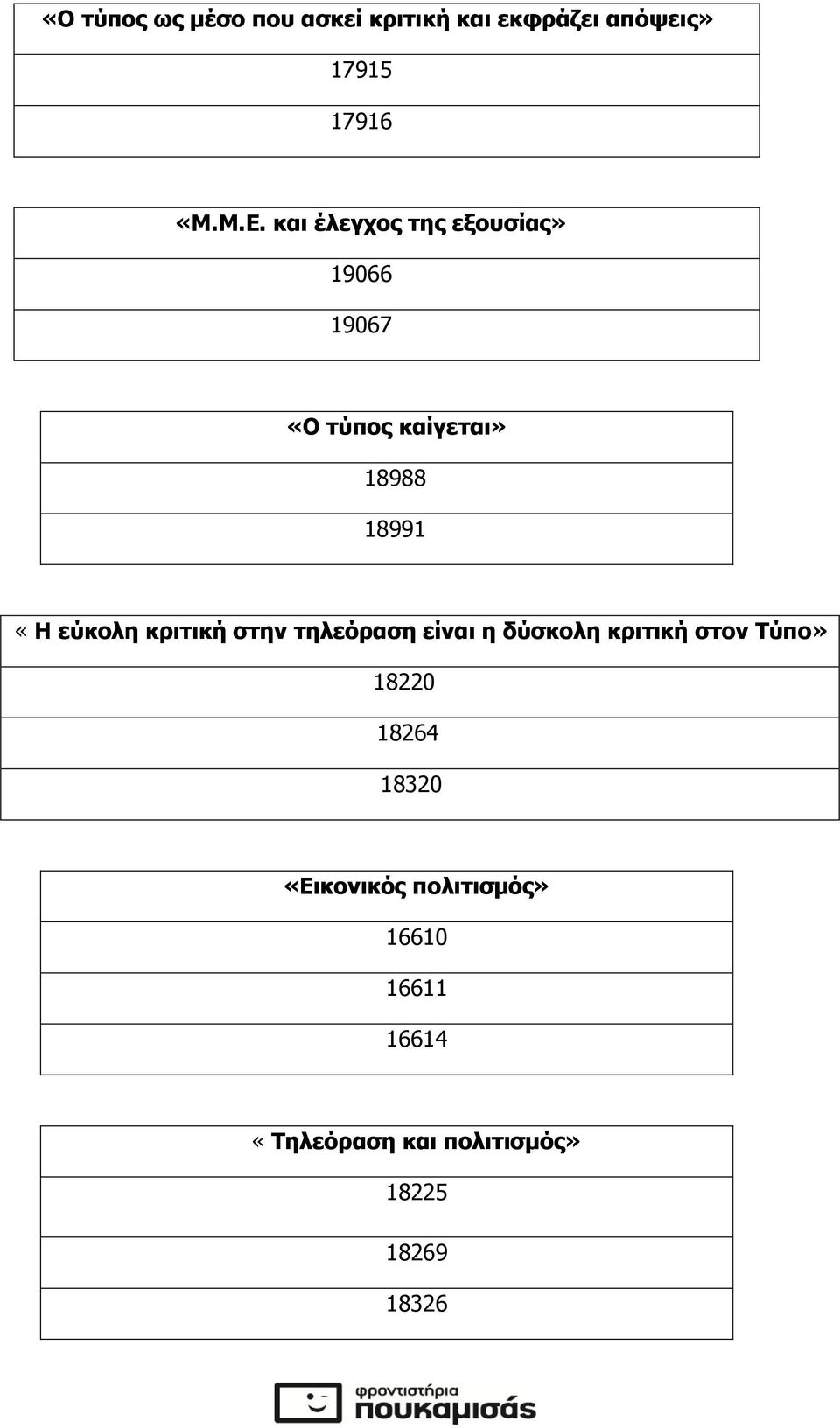 κριτική στην τηλεόραση είναι η δύσκολη κριτική στον Τύπο» 18220 18264 18320