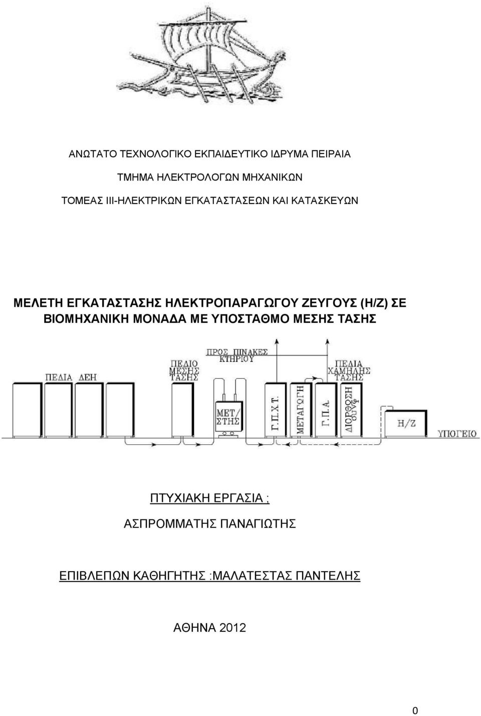 ΗΛΕΚΤΡΟΠΑΡΑΓΩΓΟΥ ΖΕΥΓΟΥΣ (Η/Ζ) ΣΕ ΒΙΟΜΗΧΑΝΙΚΗ ΜΟΝΑ Α ΜΕ ΥΠΟΣΤΑΘΜΟ ΜΕΣΗΣ ΤΑΣΗΣ