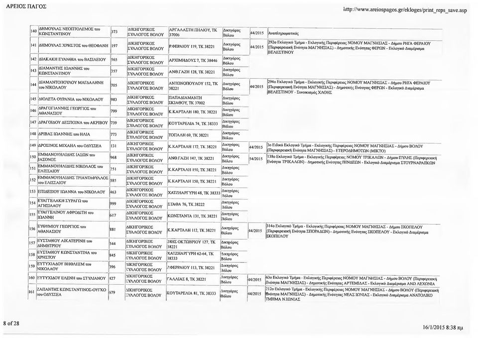 ΦΕΡΑΙΟΥ 119, ΤΚ ΑΡΧΙΜΗΔΟΥΣ 7, ΤΚ 38446 ΑΝΘ.