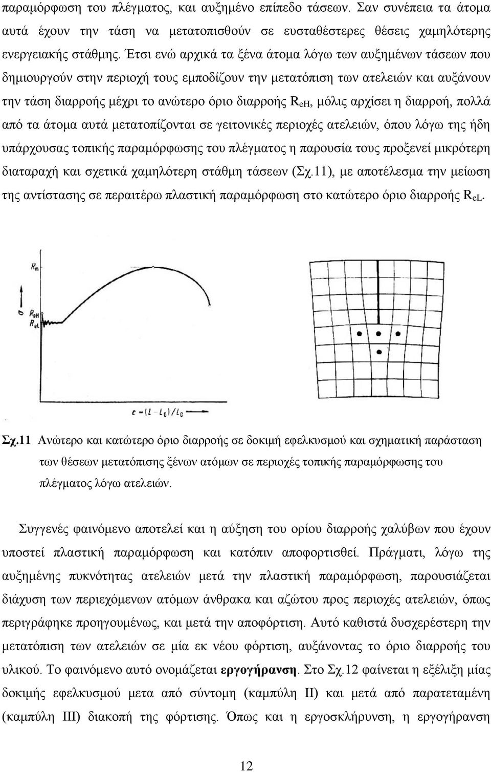 μόλις αρχίσει η διαρροή, πολλά από τα άτομα αυτά μετατοπίζονται σε γειτονικές περιοχές ατελειών, όπου λόγω της ήδη υπάρχουσας τοπικής παραμόρφωσης του πλέγματος η παρουσία τους προξενεί μικρότερη