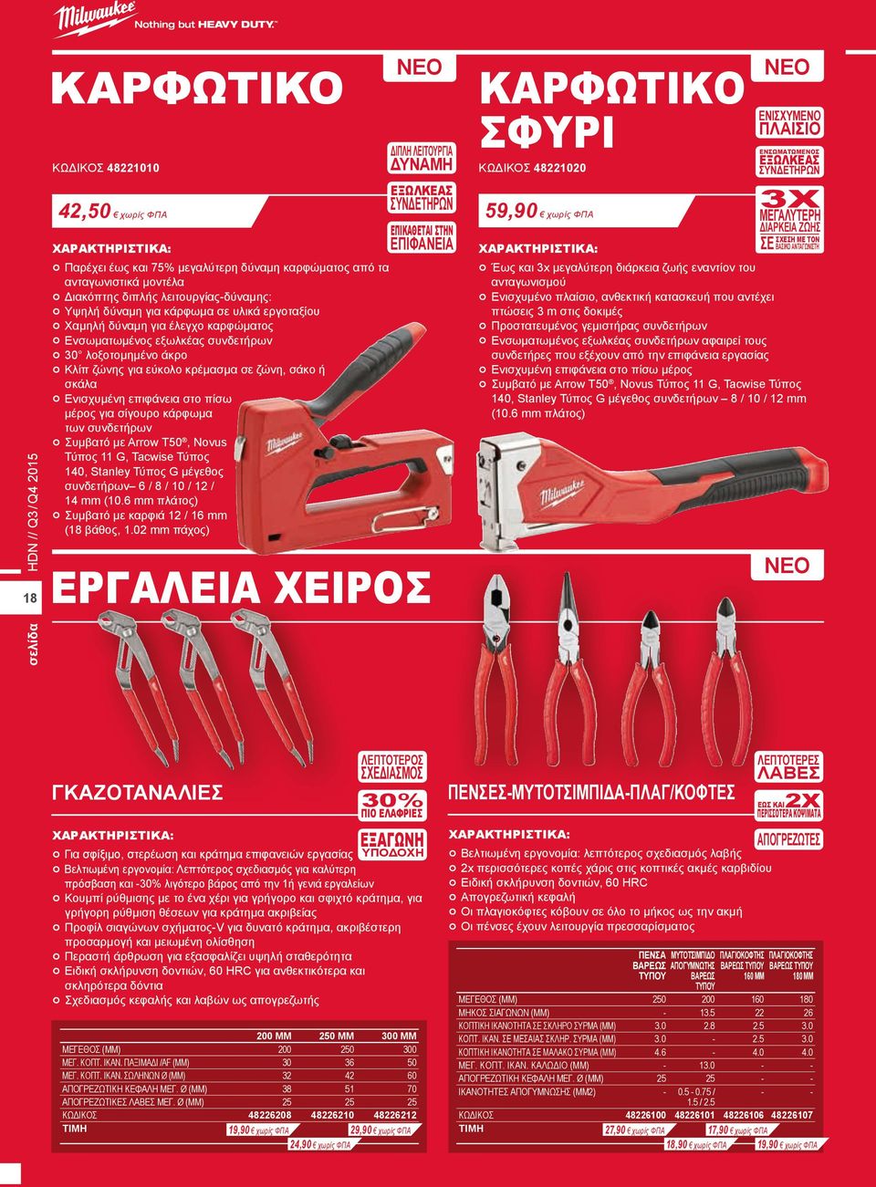 ή σκάλα Ενισχυμένη επιφάνεια στο πίσω μέρος για σίγουρο κάρφωμα των συνδετήρων Συμβατό με Arrow T, Novus Τύπος G, Tacwise Τύπος 40, Stanley Τύπος G μέγεθος συνδετήρων 6 / 8 / 0 / 2 / 4 mm (0.