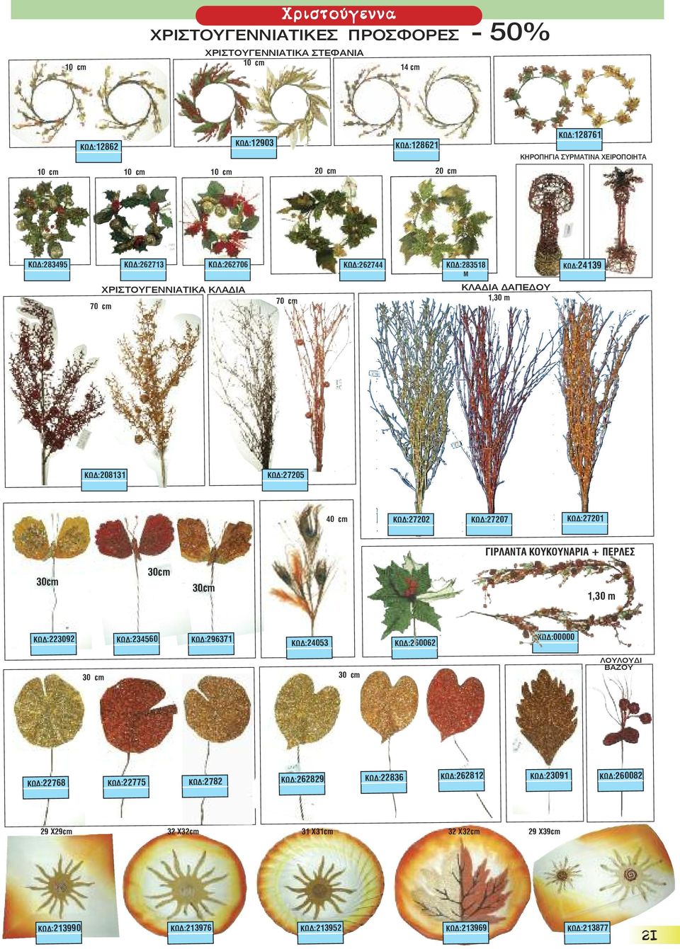 ΚΩΔ:27202 ΚΩΔ:27207 ΚΩΔ:27201 ΓΙΡΛΑΝΤΑ ΚΟΥΚΟΥΝΑΡΙΑ + ΠΕΡΛΕΣ 30cm 30cm 30cm 1,30 m ΚΩΔ:223092 ΚΩΔ:234560 ΚΩΔ:296371 ΚΩΔ:24053 ΚΩΔ:260062 ΚΩΔ:00000 30 cm 30 cm ΛΟΥΛΟΥΔΙ ΒΑΖΟΥ