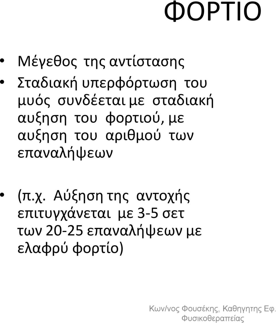 του αριθμού των επαναλήψεων (π.χ.