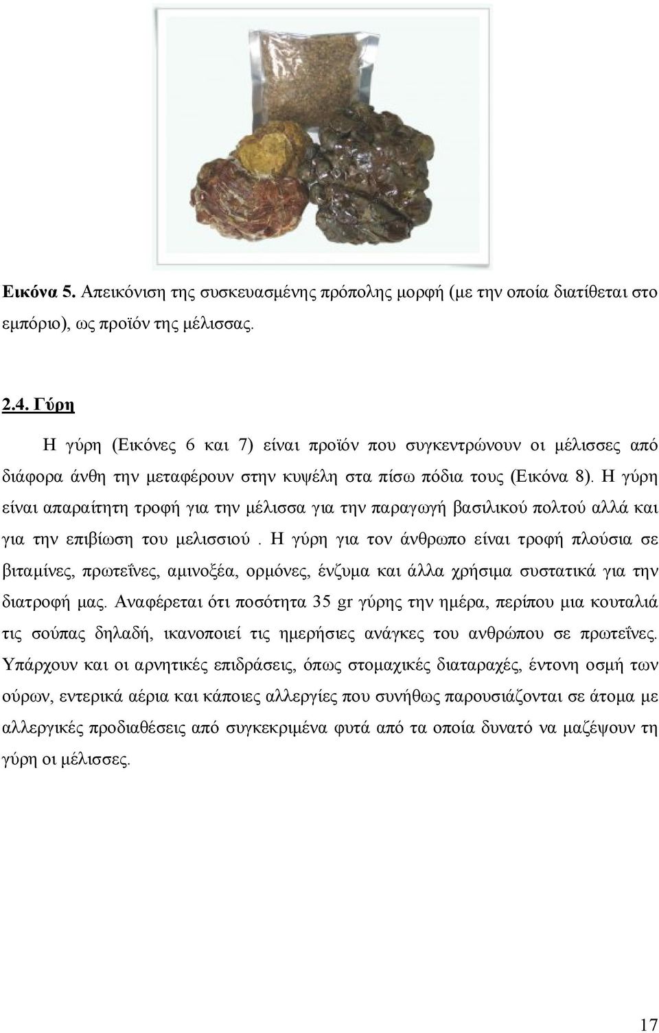 Η γύρη είναι απαραίτητη τροφή για την μέλισσα για την παραγωγή βασιλικού πολτού αλλά και για την επιβίωση του μελισσιού.