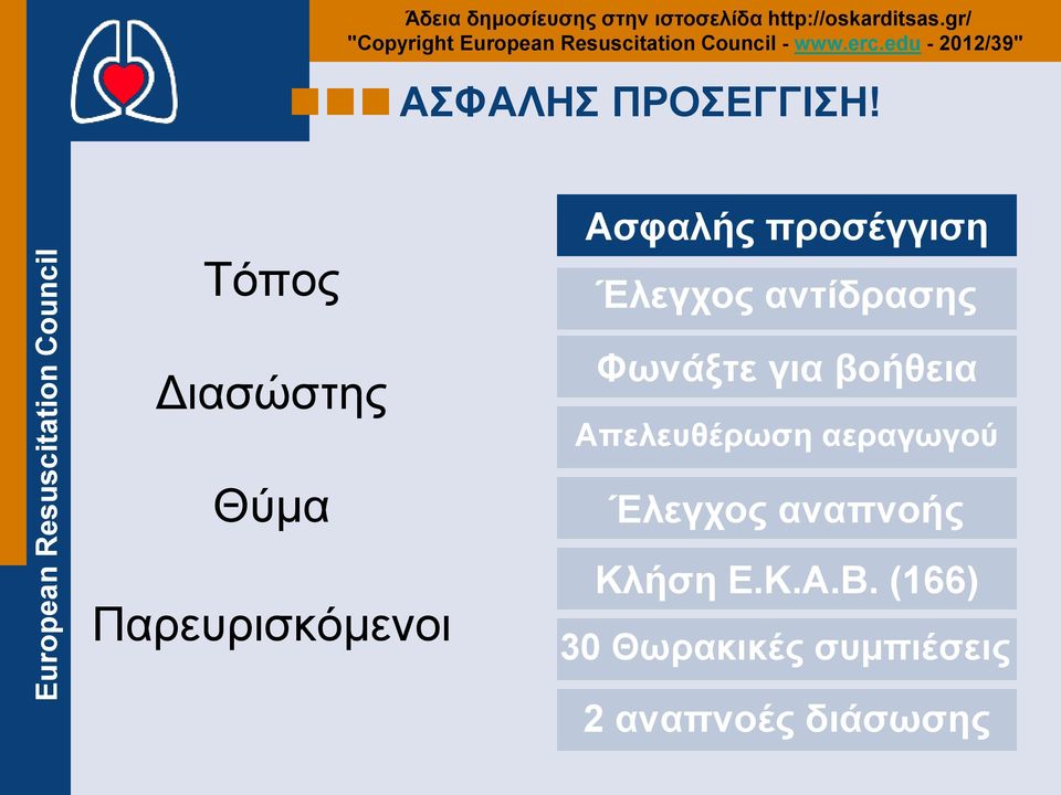 Θύμα Παρευρισκόμενοι Φωνάξτε για βοήθεια Απελευθέρωση