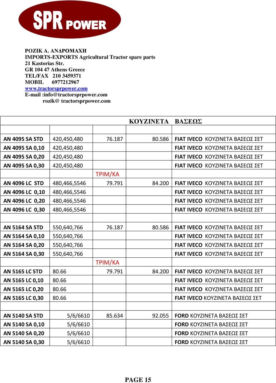 ΚΟΥΖΙΝΕΤΑ ΒΑΣΕΩΣ ΣΕΤ ΤΡΙΜ/ΚΑ AN 4096 LC STD 480,466,5546 79.791 84.