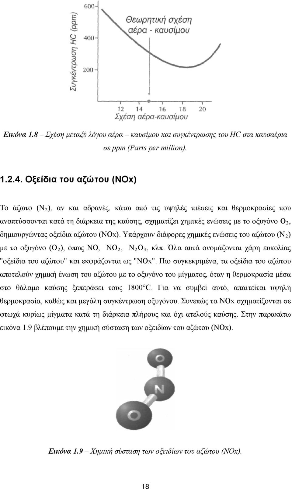 δημιουργώντας οξείδια αζώτου (ΝΟx). Υπάρχουν διάφορες χημικές ενώσεις του αζώτου (N 2 ) με το οξυγόνο (Ο 2 ), όπως NO, NO 2, N 2 O 3, κλπ.