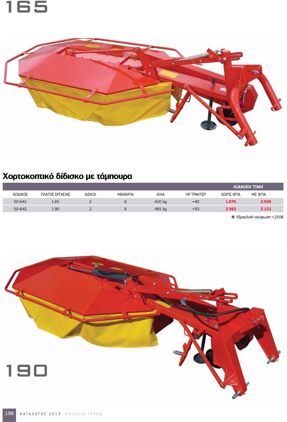 ΦΠΑ 50-641 1.65 2 6 420 kg +40 1.875 2.306 50-642 1.