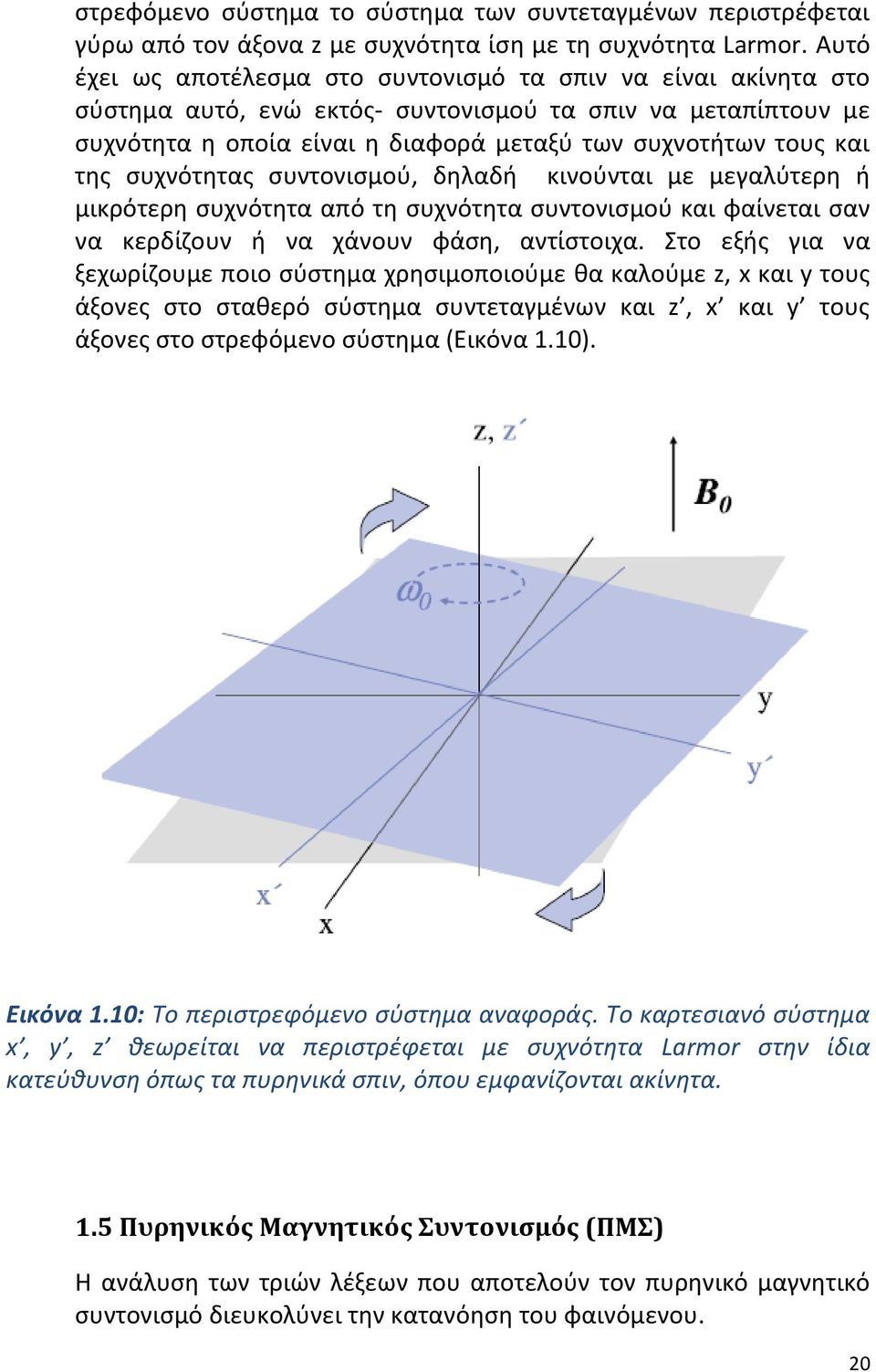 συχνότητας συντονισμού, δηλαδή κινούνται με μεγαλύτερη ή μικρότερη συχνότητα από τη συχνότητα συντονισμού και φαίνεται σαν να κερδίζουν ή να χάνουν φάση, αντίστοιχα.