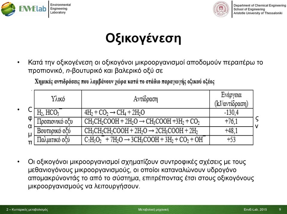κάποιος χρόνος προσαρμογής, όταν μεταβάλλεται το είδος του υποστρώματος, είτε κάποια άλλη περιβαλλοντική παράμετρος λειτουργίας του συστήματος.