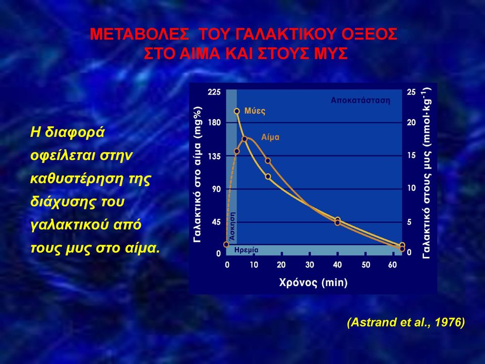 καθυστέρηση της διάχυσης του γαλακτικού