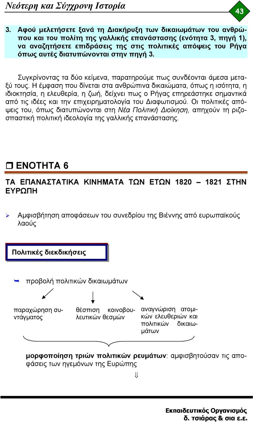 διατυπώνονται στην πηγή 3. Συγκρίνοντας τα δύο κείμενα, παρατηρούμε πως συνδέονται άμεσα μεταξύ τους.