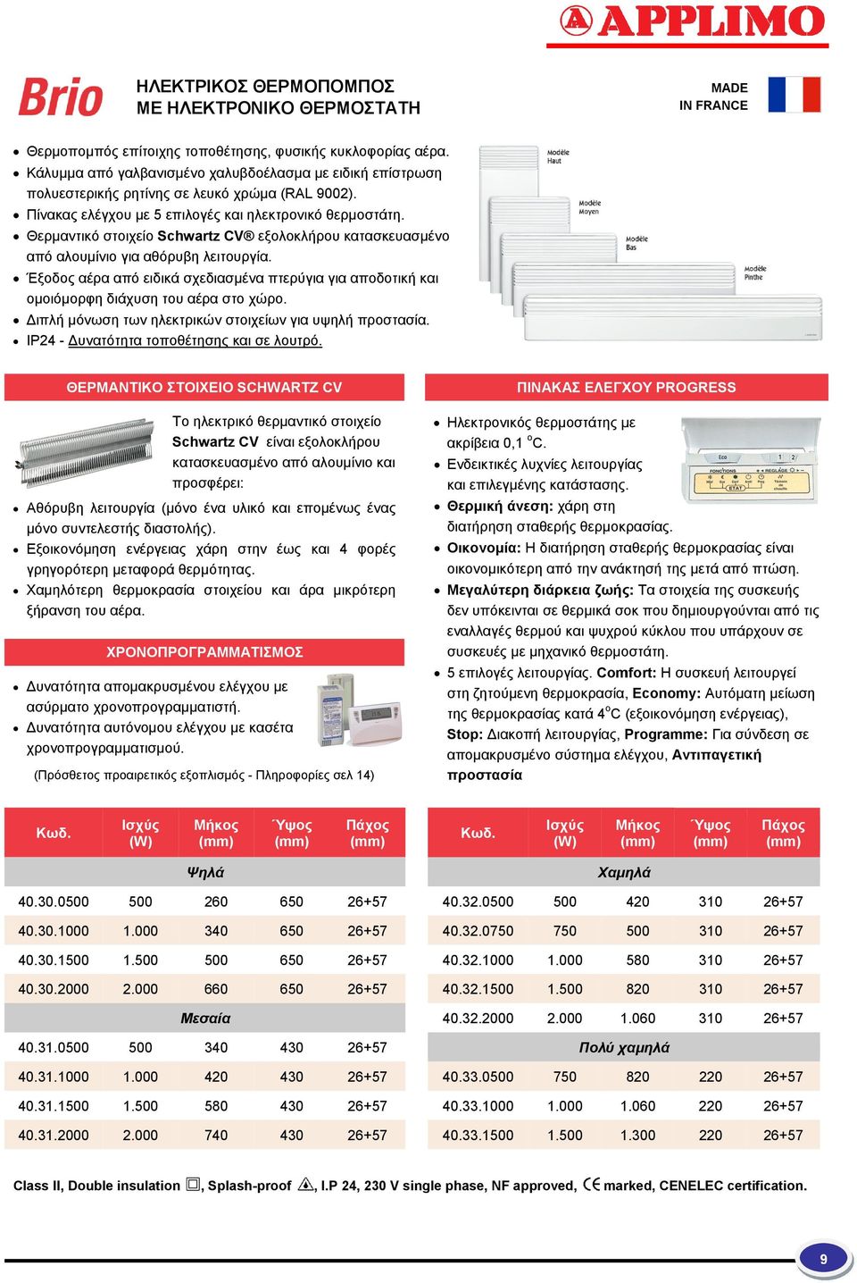 Θερμαντικό στοιχείο Schwartz CV εξολοκλήρου κατασκευασμένο από αλουμίνιοο για αθόρυβη λειτουργία. Έξοδος αέρα από ειδικά σχεδιασμένα πτερύγια για αποδοτική και ομοιόμορφη διάχυση του αέρα στο χώρο.