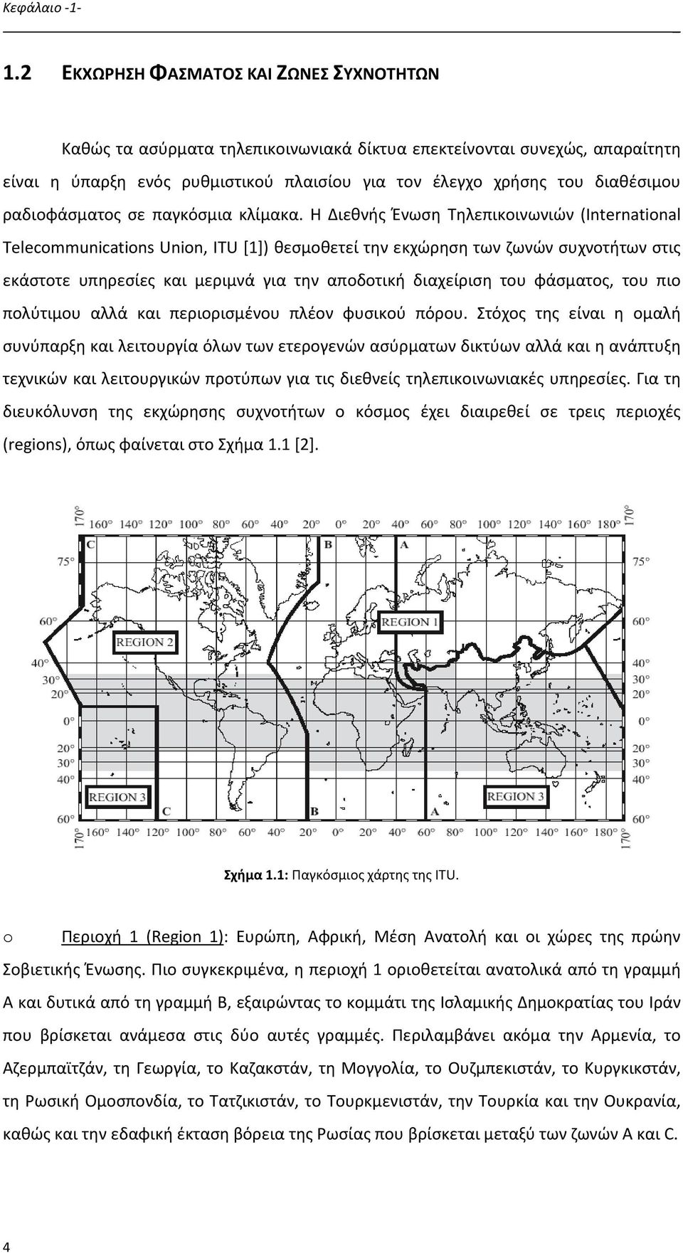 ραδιοφάσματος σε παγκόσμια κλίμακα.