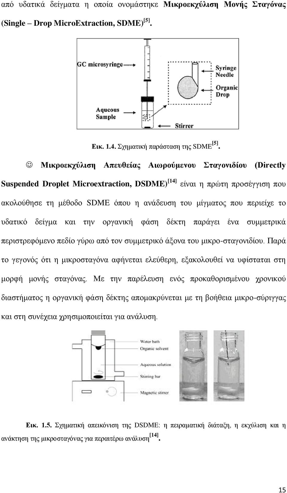 περιείχε το υδατικό δείγμα και την οργανική φάση δέκτη παράγει ένα συμμετρικά περιστρεφόμενο πεδίο γύρω από τον συμμετρικό άξονα του μικρο-σταγονιδίου.