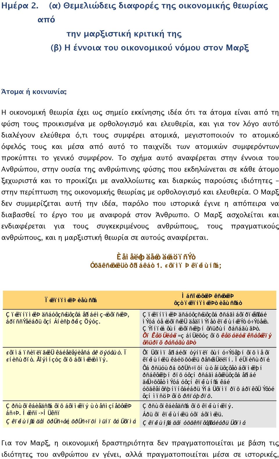 άτομα είναι από τη φύση τους προικισμένα με ορθολογισμό και ελευθερία, και για τον λόγο αυτό διαλέγουν ελεύθερα ό,τι τους συμφέρει ατομικά, μεγιστοποιούν το ατομικό όφελός τους και μέσα από αυτό το