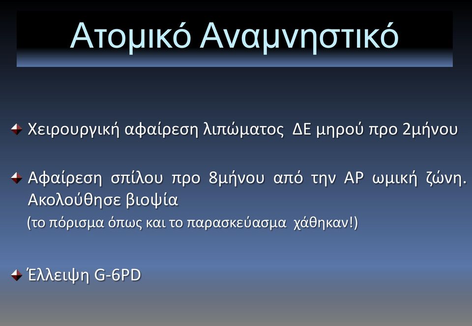 8μήνου από την ΑΡ ωμική ζώνη.