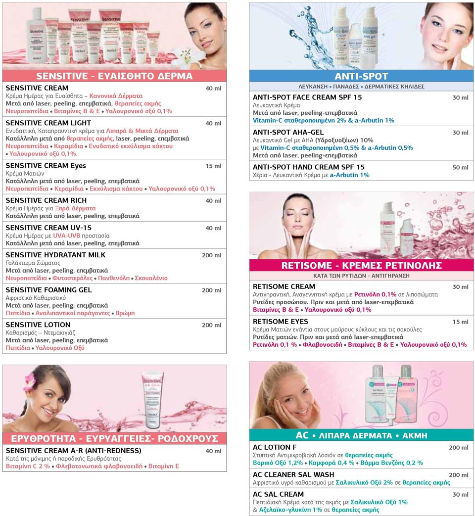SENSITIVE CREAM Eyes 15 ml Κρέμα Ματιών Κατάλληλη μετά από laser, peeling, επεμβατικά Νευροπεπτίδια κεραμίδια εκχύλισμα κάκτου Υαλουρονικό οξύ 0,1% SENSITIVE CREAM Rich Κρέμα Ημέρας για Ξηρά Δέρματα