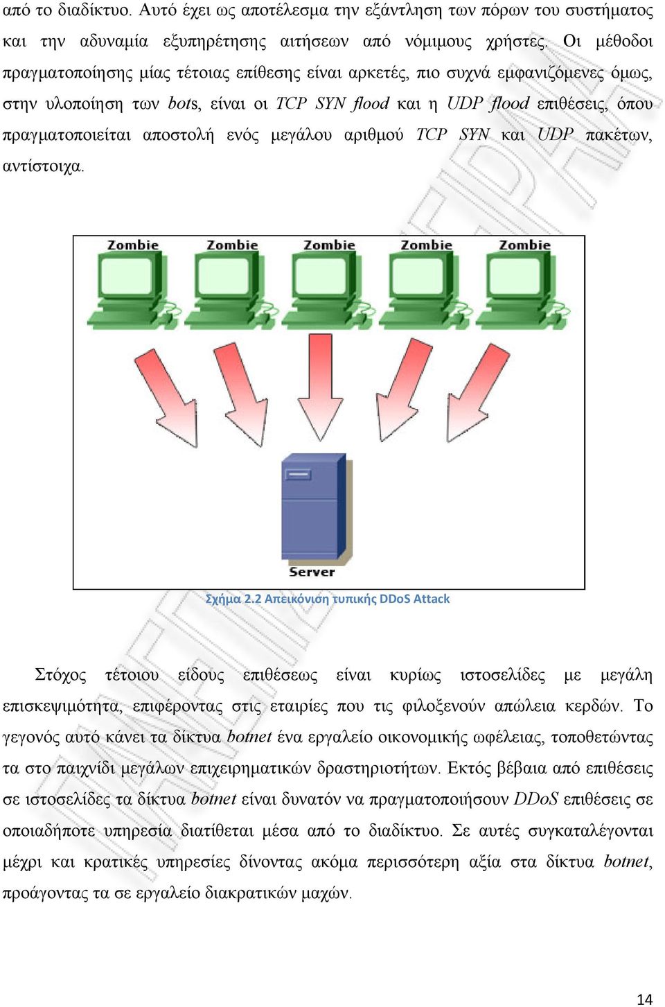 ενός μεγάλου αριθμού TCP SYN και UDP πακέτων, αντίστοιχα. Σχήμα 2.