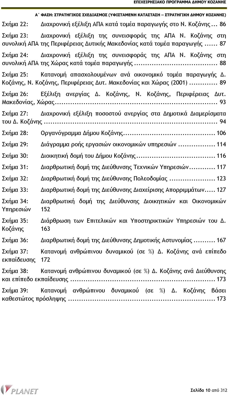 .. 88 Σχήμα 25: Κατανομή απασχολουμένων ανά οικονομικό τομέα παραγωγής Δ. Κοζάνης, Ν. Κοζάνης, Περιφέρειας Δυτ. Μακεδονίας και Χώρας (2001)... 89 Σχήμα 26: Εξέλιξη ανεργίας Δ. Κοζάνης, Ν. Κοζάνης, Περιφέρειας Δυτ. Μακεδονίας, Χώρας.